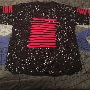 Black Red And White Shirt
